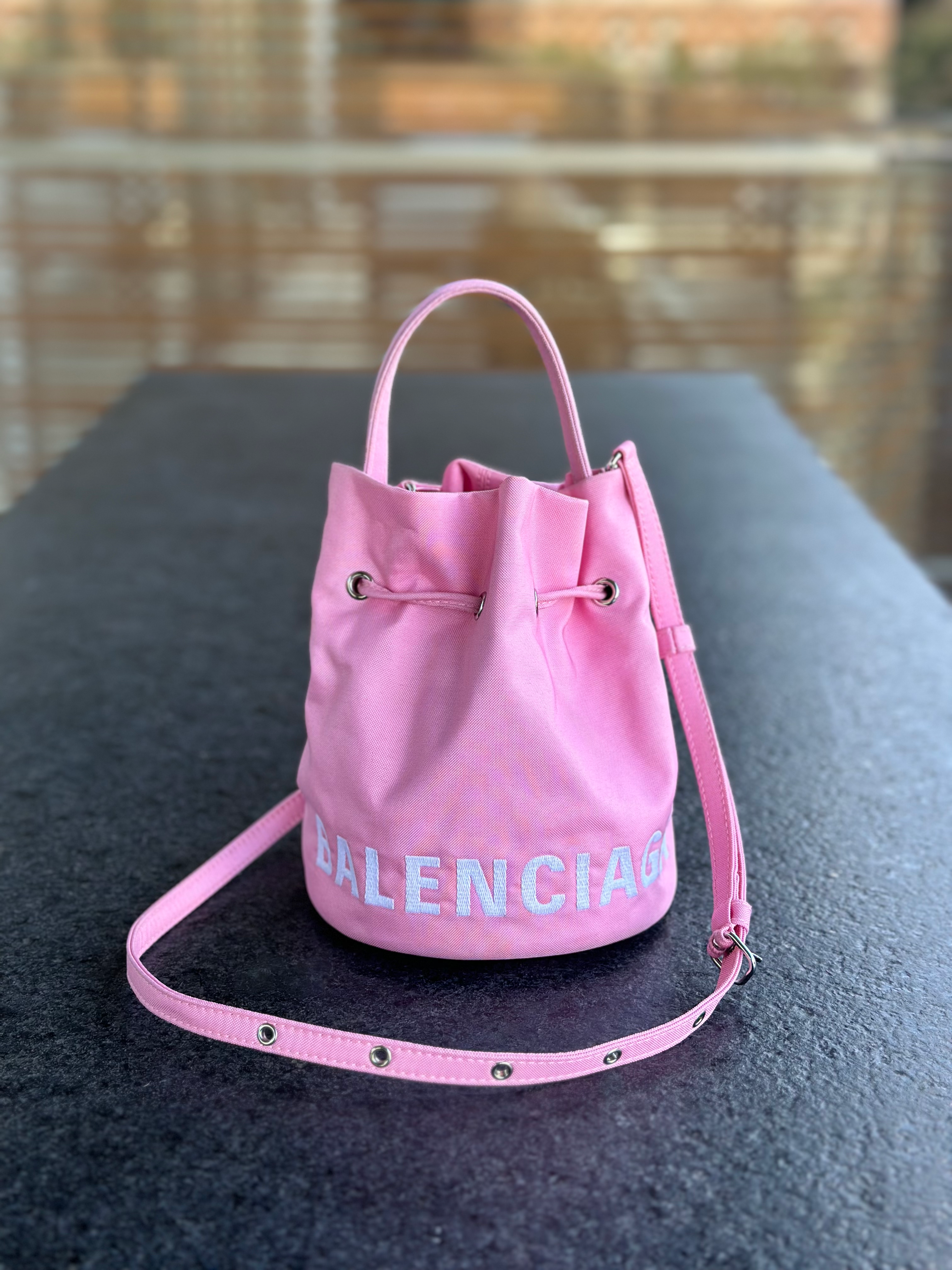 Balenciaga Pink Bucket Bag