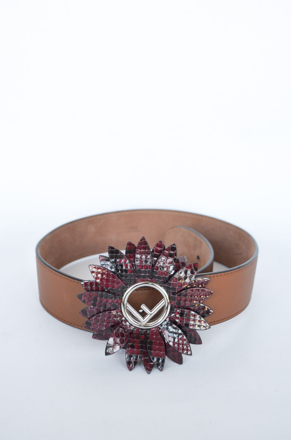 Miniatura: Fendi Cinturon Flower Brown