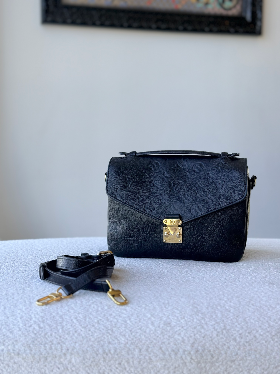 Miniatura: Louis Vuitton Pochette Metis Empreinte Leather Black