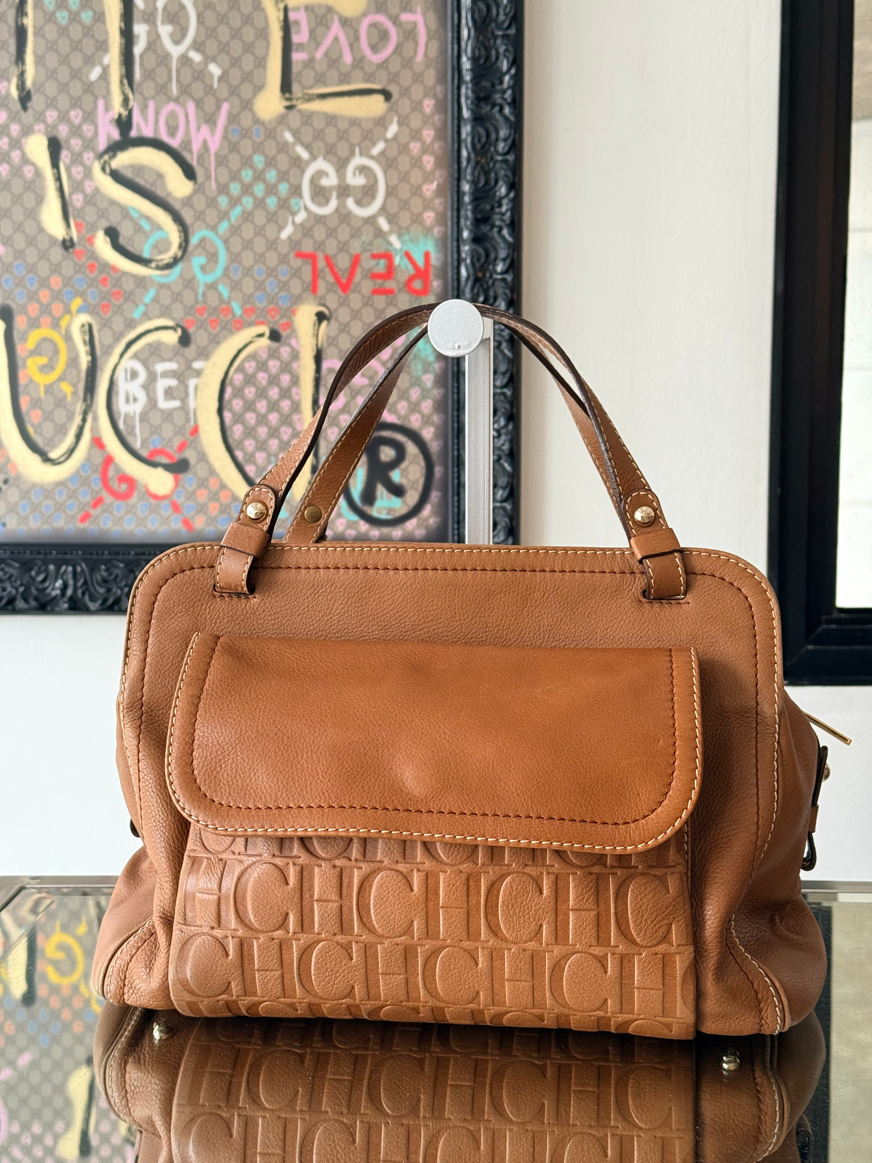 Carolina Herrera Brown Leather Bag