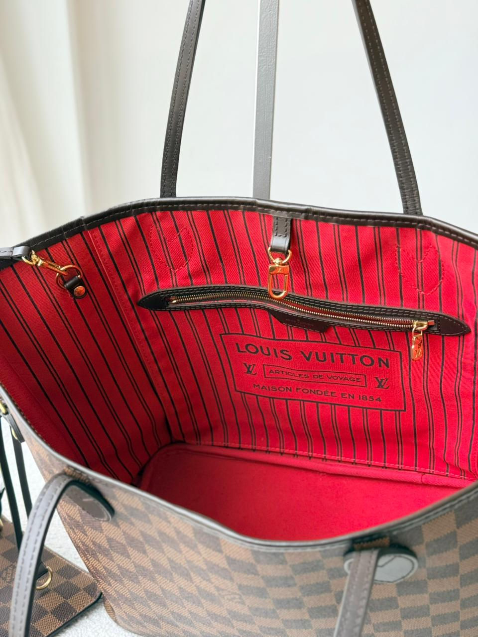 Miniatura: Louis Vuitton Neverfull MM Damier Ebane (Con Pochette)
