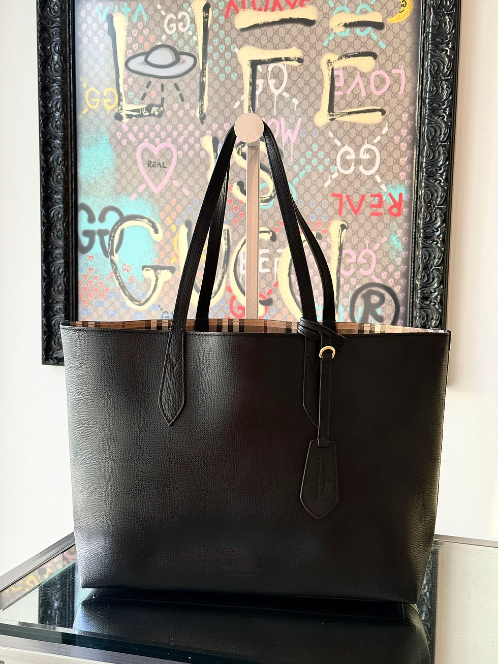 Miniatura: Burberry Tote Black/Checkered Reversible