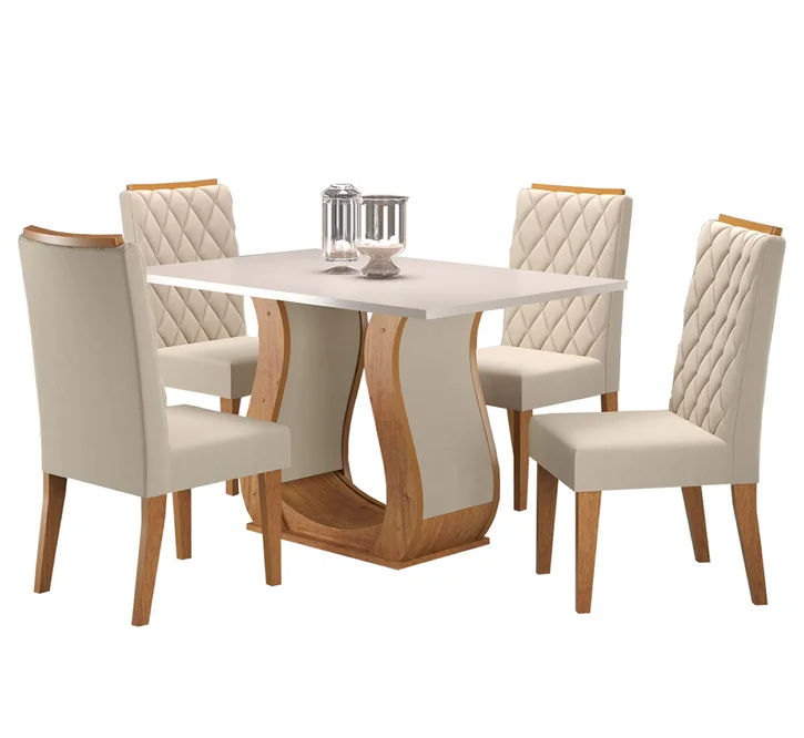 Miniatura: Mesa de Jantar Luxo 4 Cadeiras