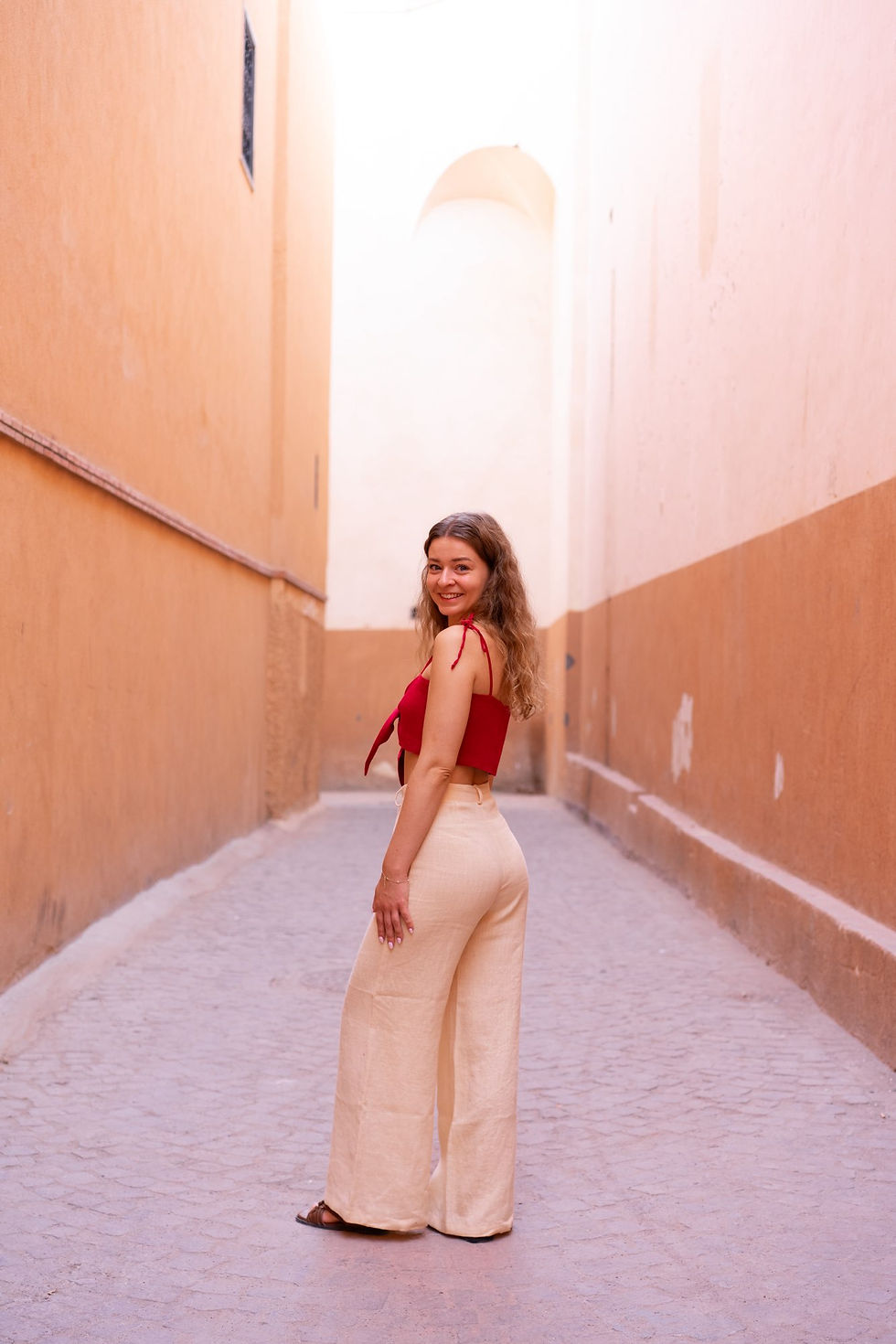 Thumbnail: EMMA Linen wide trousers with pockets