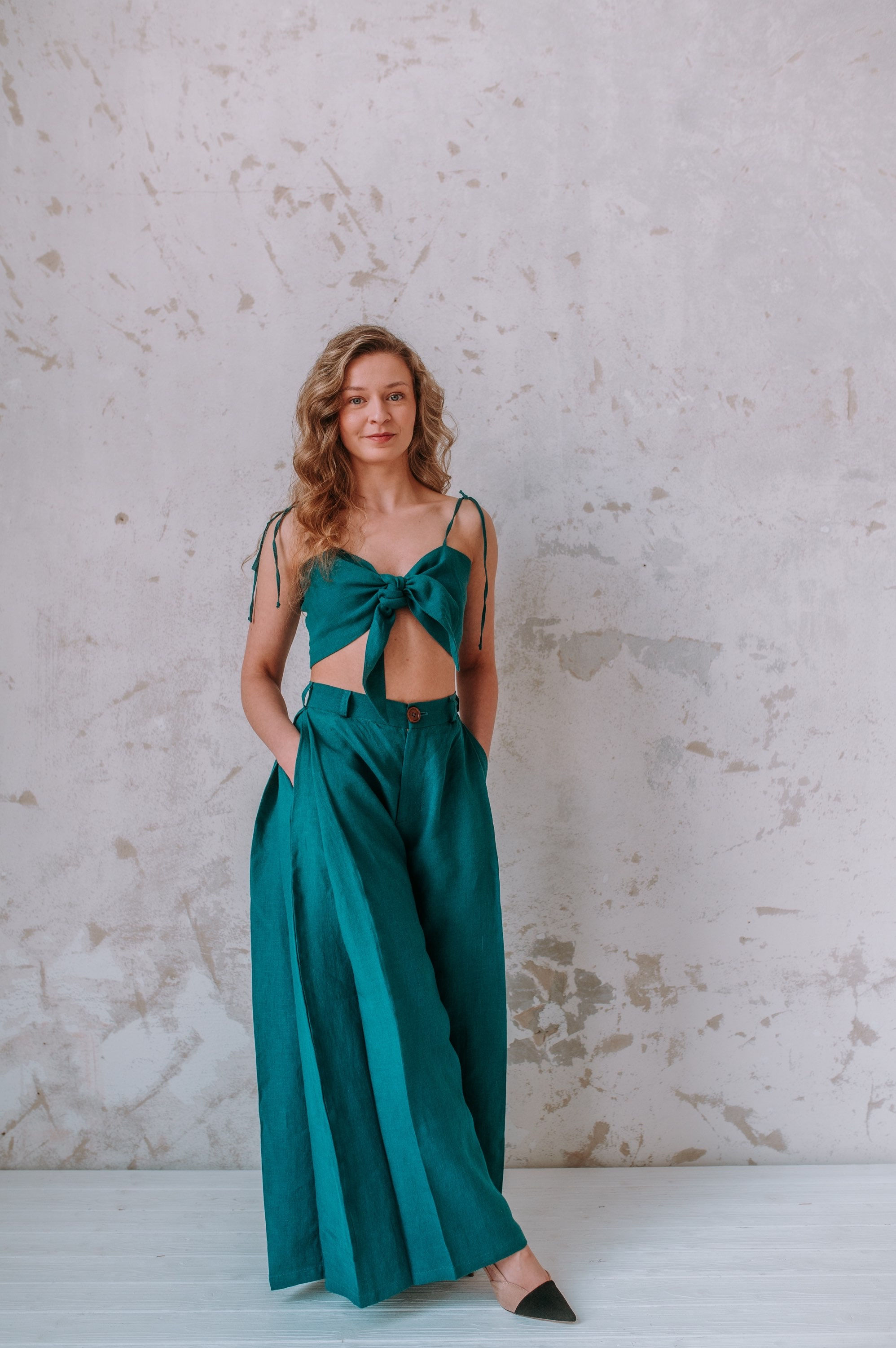 elegant linen trousers for women