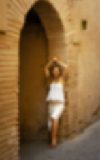 Women's linen midi skirt