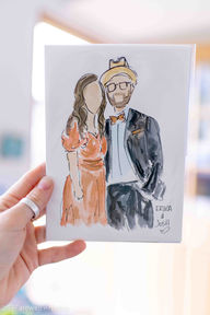Live Wedding Guest Paintings in Richmond, Virginia by Virginia Live Wedding Painter Emily Farewell