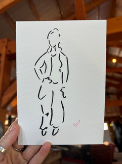 Live Guest Portraits at America's Oldest Modern Art Museum. Portraits at The Phillips Collection in Washington DC. Live Guest Portraits in Washington DC by Virginia Live Wedding Painter Emily Farewell. Henri Matisse inspired portraits. 