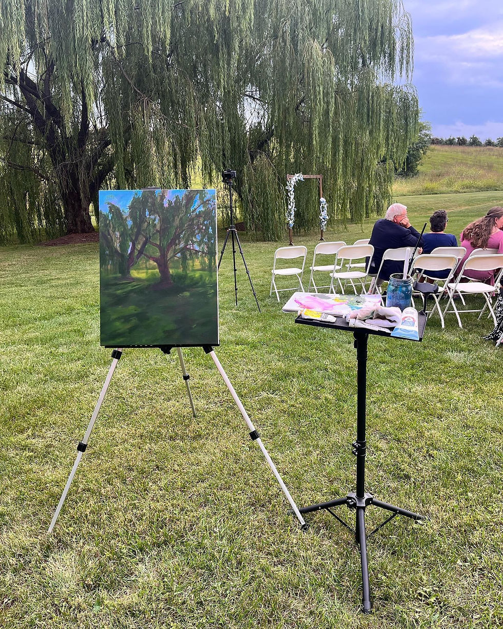 Live Wedding Painting at The Homestead Farm Historic Wright- Barton Venue