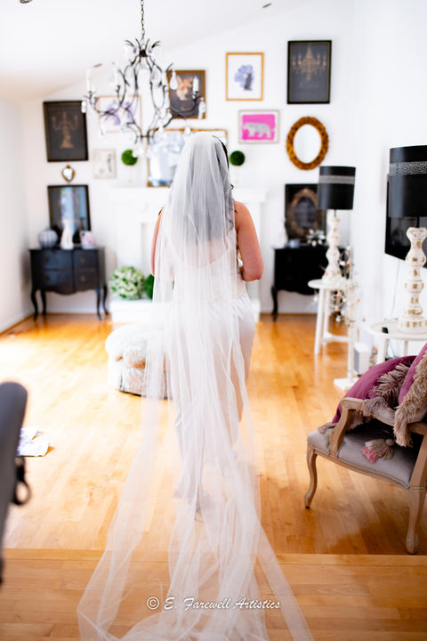 Wedding Photography in a backyard garden setting. Wedding Photography by Virginia Wedding Photographer  Emily Farewell. 