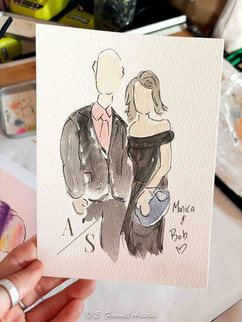 Live Guest Wedding Paintings at The Reeds at Shelter Haven in Stone Harbor, New Jersey by Virginia Live Wedding Painter, Emily Farewell.