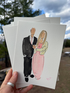 Live Guest Portraits by Virginia Live Wedding and Event Painter Emily Farewell.