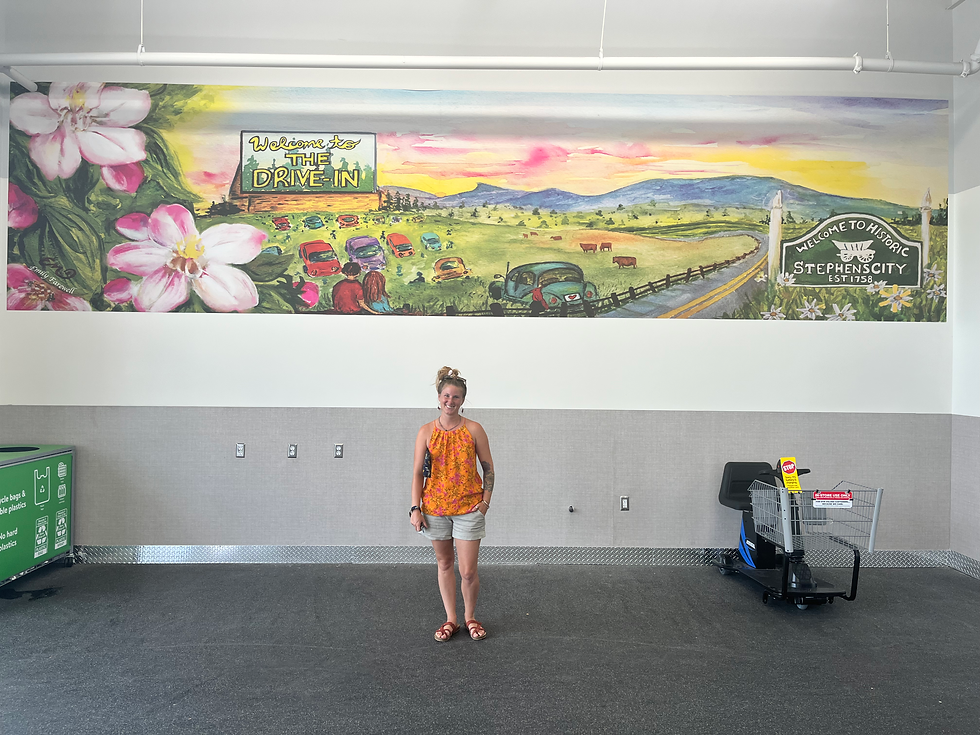 Stephens City Virginia Drive In and Apple Blossom Walmart Mural