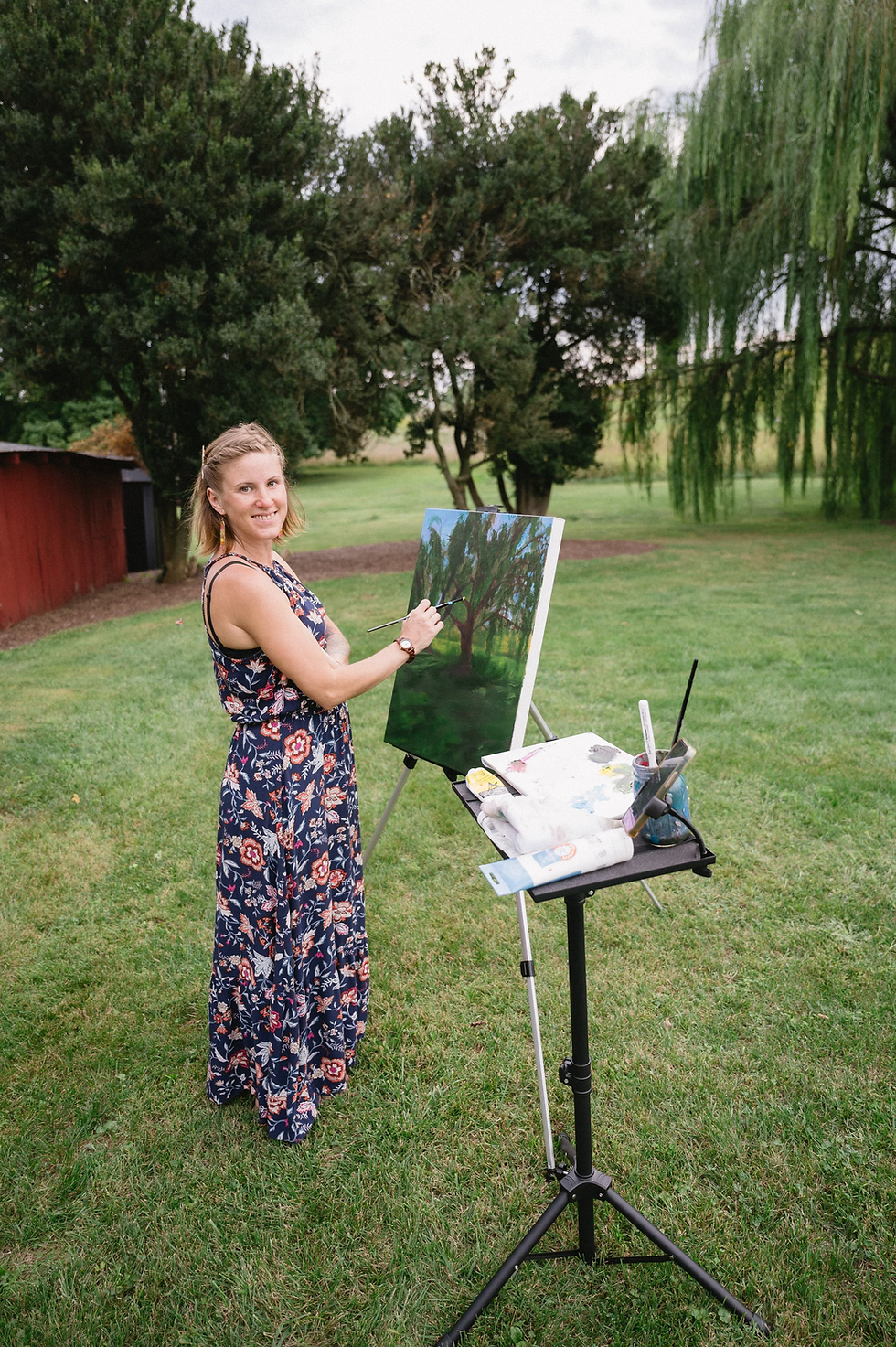 Live Wedding Painting at The Homestead Farm Historic Wright- Barton Venue