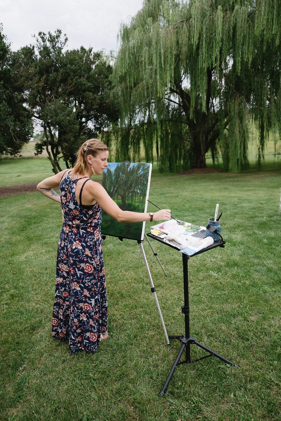Live Wedding Painting at The Homestead Farm Historic Wright- Barton Venue