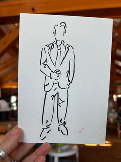 Live Guest Portraits at America's Oldest Modern Art Museum. Portraits at The Phillips Collection in Washington DC. Live Guest Portraits in Washington DC by Virginia Live Wedding Painter Emily Farewell. Henri Matisse inspired portraits. 