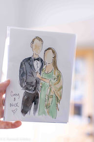 Live Wedding Guest Paintings in Richmond, Virginia by Virginia Live Wedding Painter Emily Farewell