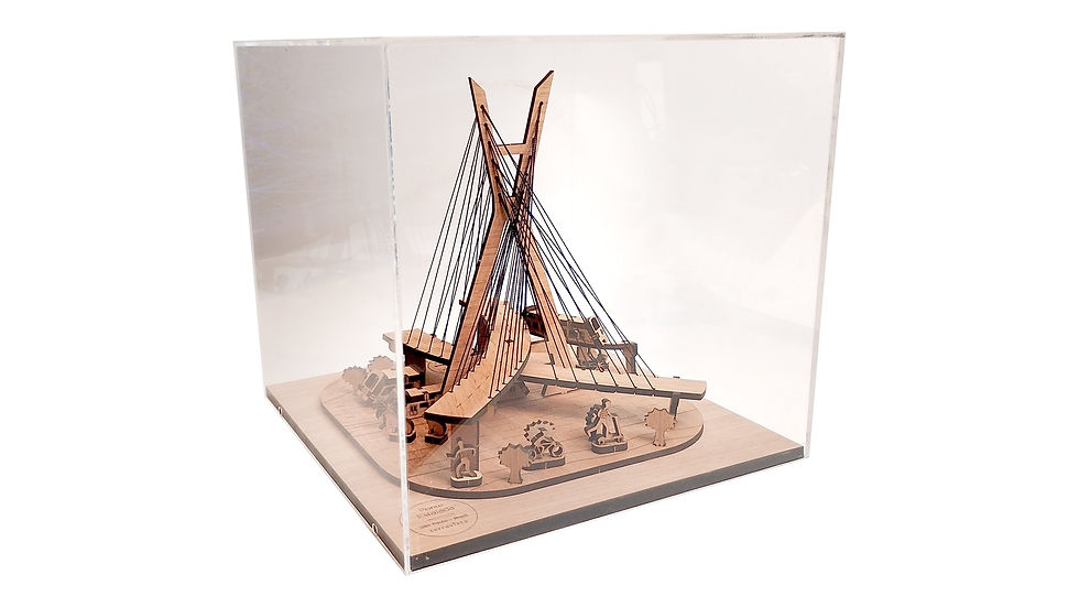 Miniatura: Escultura de Madeira Ponte Estaiada | São Paulo