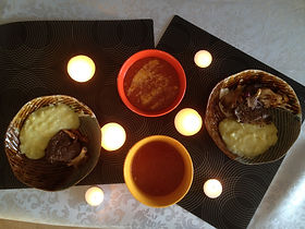 Setting - Dinner - Steak, mashed potato,