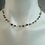 Thumbnail: Mini Tourmaline and silver Paperclip necklace with accent Freshwater Pearl