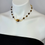 Thumbnail: Tiger Eye and paperclip chain necklace
