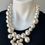 Thumbnail: Cotton Pearl necklace with drop Pearls- Aesthetic necklace - handmade jewelry 