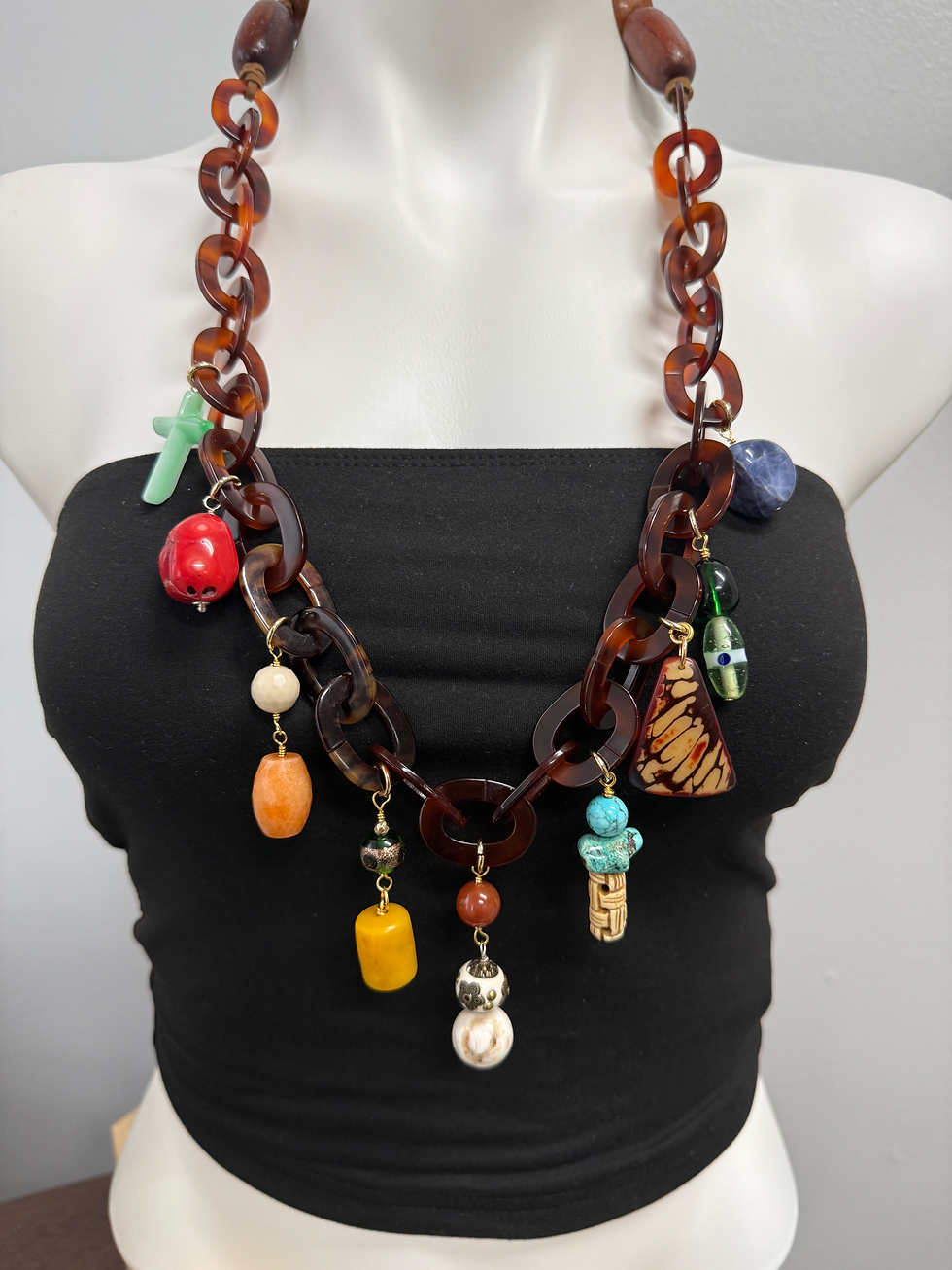 Thumbnail: Bohemian Charm Statement Necklace