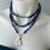 Thumbnail: Triple strand necklace with drop Baroque Pearl 