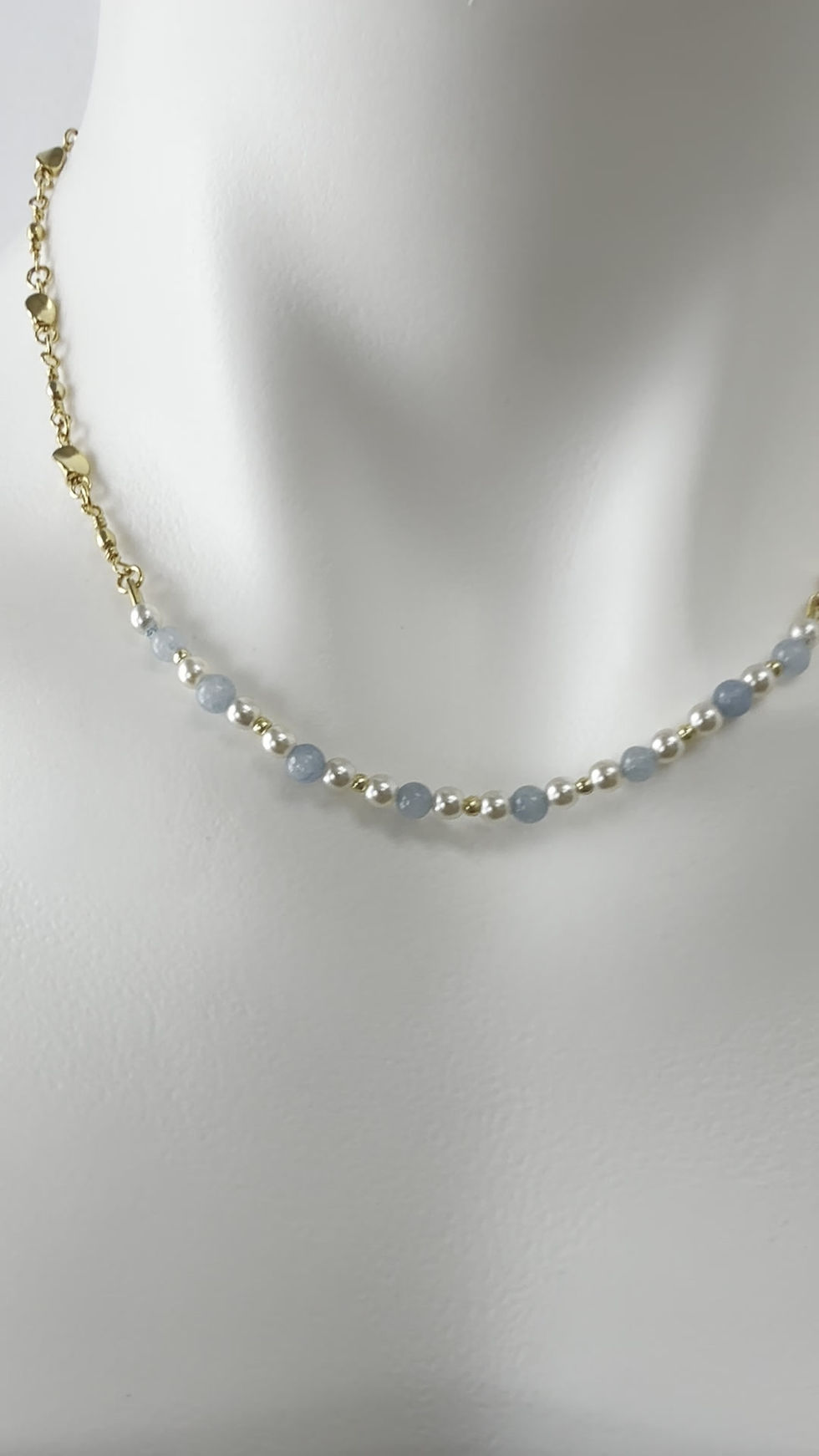 Thumbnail: Aquamarine and Freshwater Pearl Necklace 