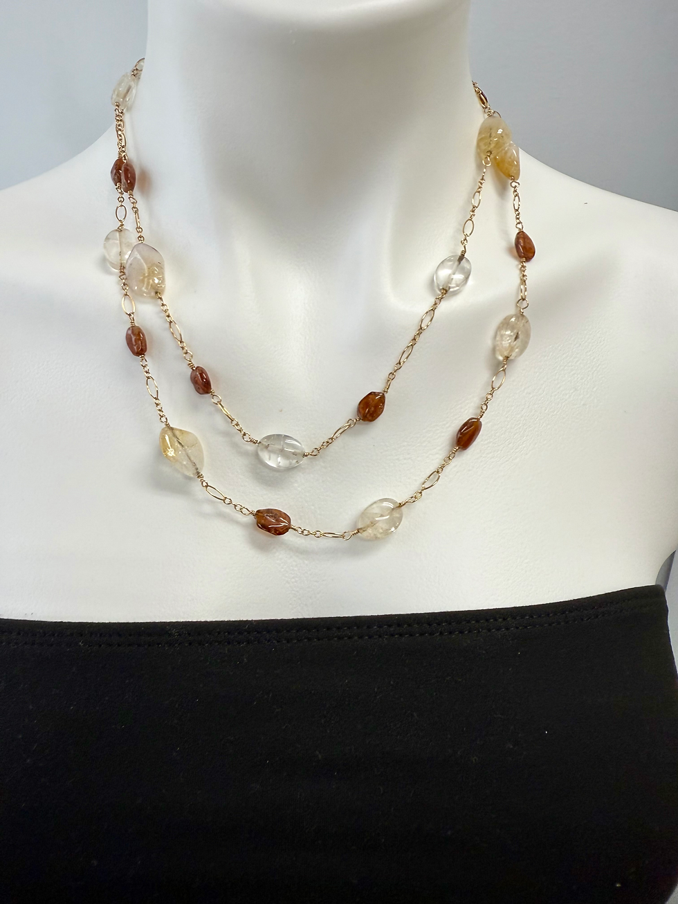 Thumbnail: Elegance and style long chain necklace 