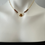 Thumbnail: Mini Garnet   Gold and chain necklace 