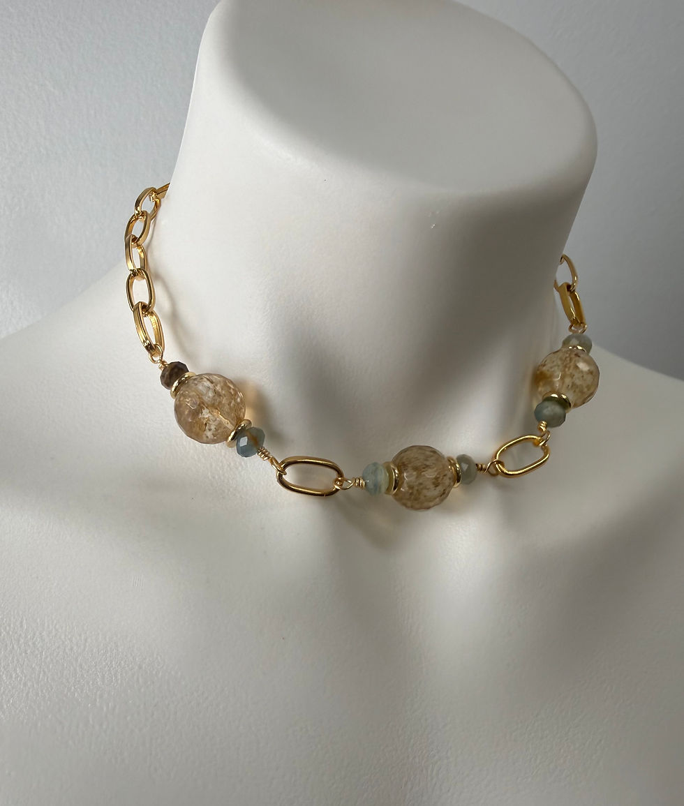 Thumbnail: Rutilated Quartz and Aqualine Calcite Collection 