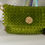 Thumbnail: Peridot Crystal Quartz beaded purse with vintage button 