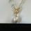 Thumbnail: Aquamarine and Pearl minimalist necklace 