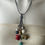 Thumbnail: Boho chic leather necklace with Gemstones and charms, one of a king adjustable 