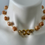Thumbnail: Beautiful Calcite and vintage gold bow accent necklace 