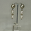 Thumbnail: Pearl drop earrings with hammered silver posts
