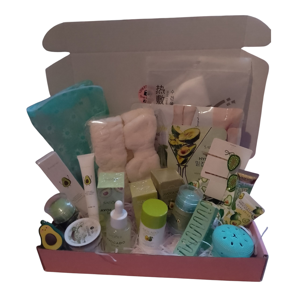 Cutesy Bundles Avocado Self-Care Box – Your Ultimate Spa-at-Home Kit!