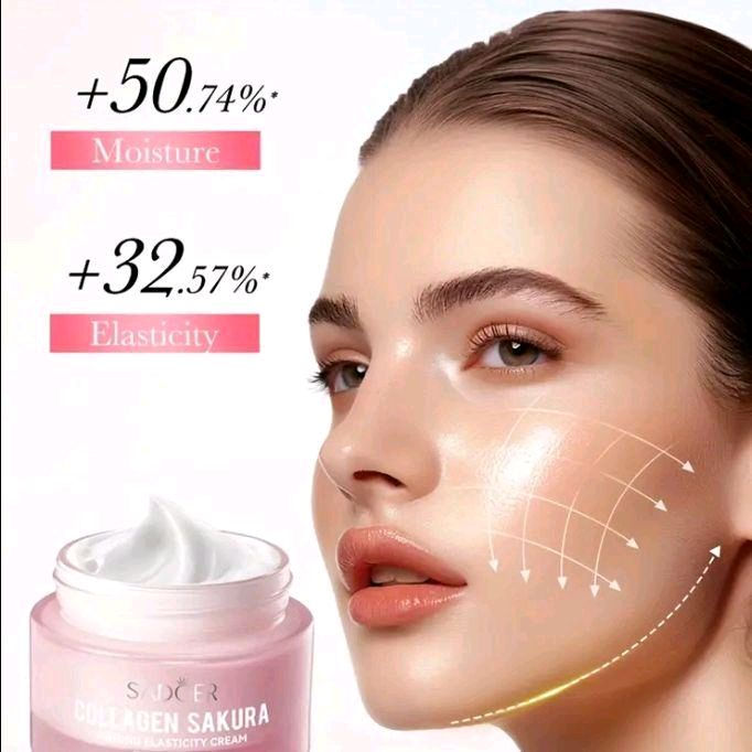 Thumbnail: Cutesy Bundles Collagen & Sakura Firming Face Cream, 50g - Moisturizing