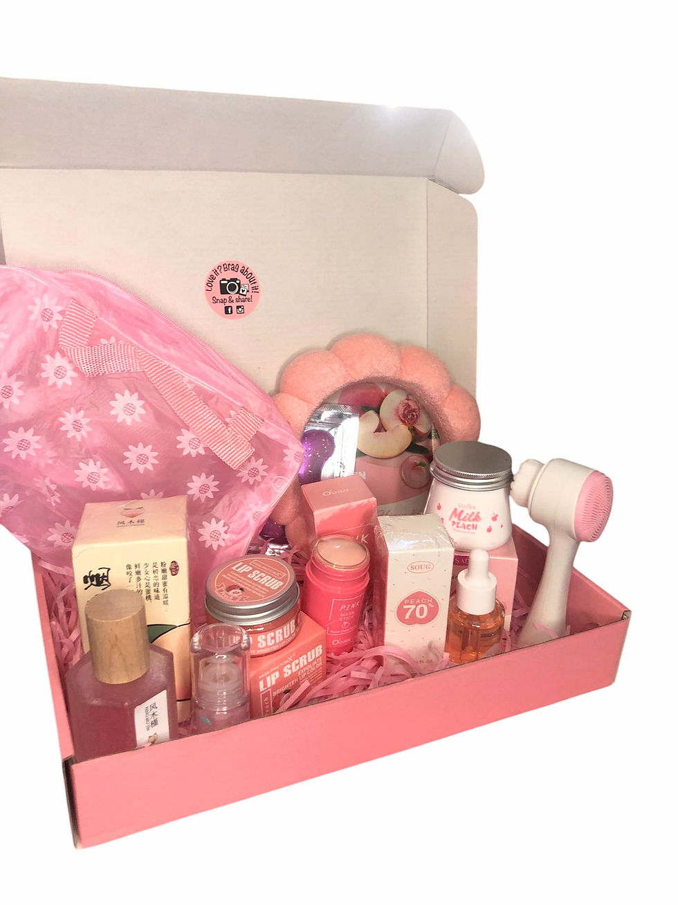 Thumbnail: Cutesy Bundles Peach Glow Self-Care Box| Brightening Face Mask Dewy Skincare 