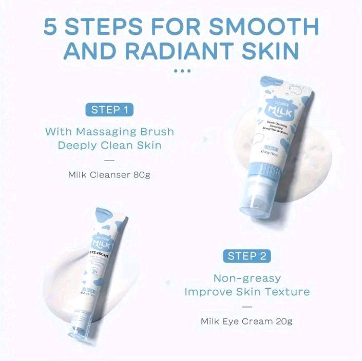 Thumbnail: Cutesy Bundles Milk Skincare Set for Dewy Glow - Daily Comfort Milky Skincare