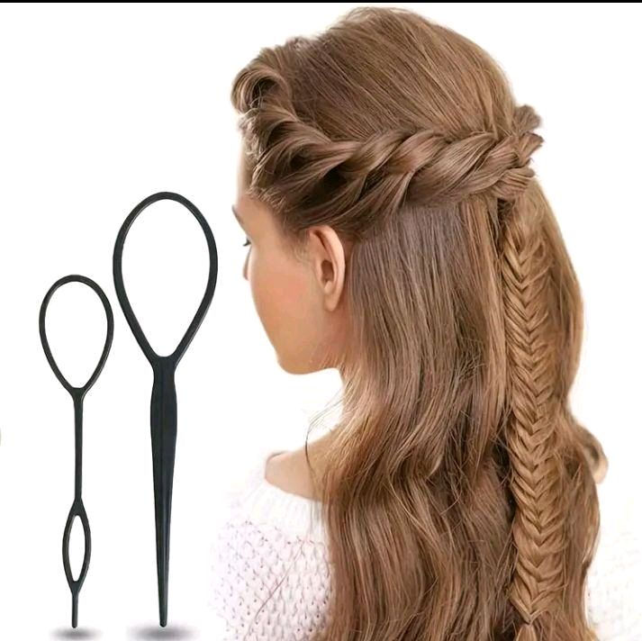 Thumbnail: Cutesy Bundles Easy Braid & Updo 6pcs Hair Styling Tool Set - Resin Handle Combs