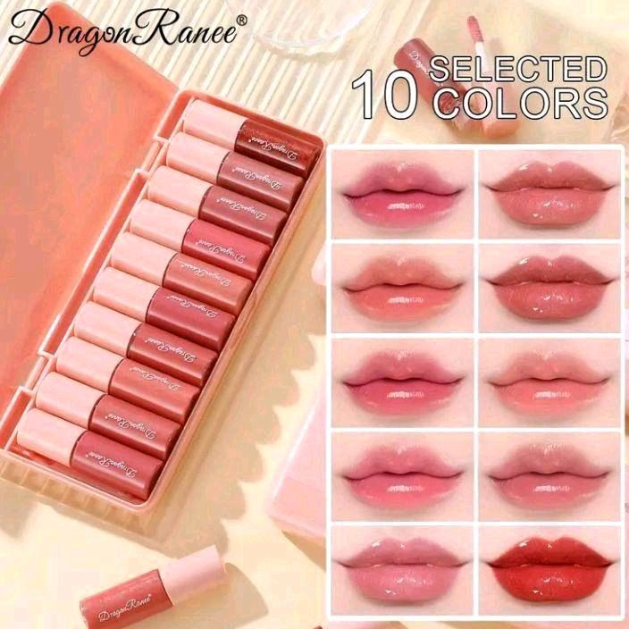Thumbnail: 10 Colors Mini Velvet Lip Tint Set Long Lasting Waterproof Hydrating 