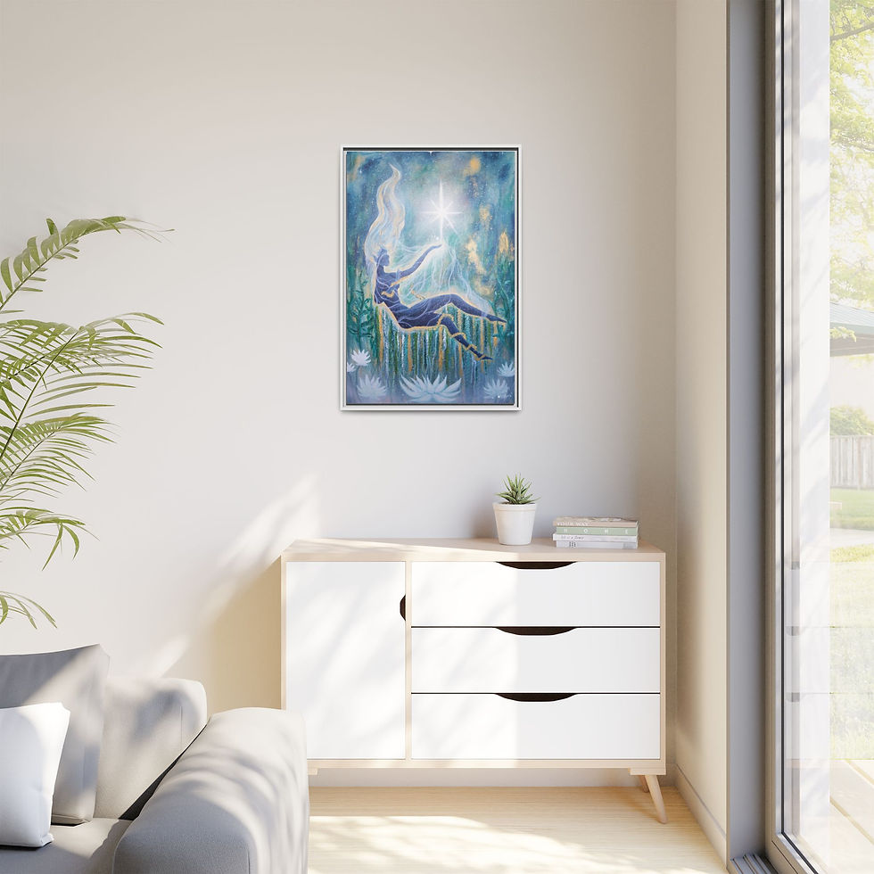 Thumbnail: Ethereal Mermaid Matte Canvas Framed Wall Art