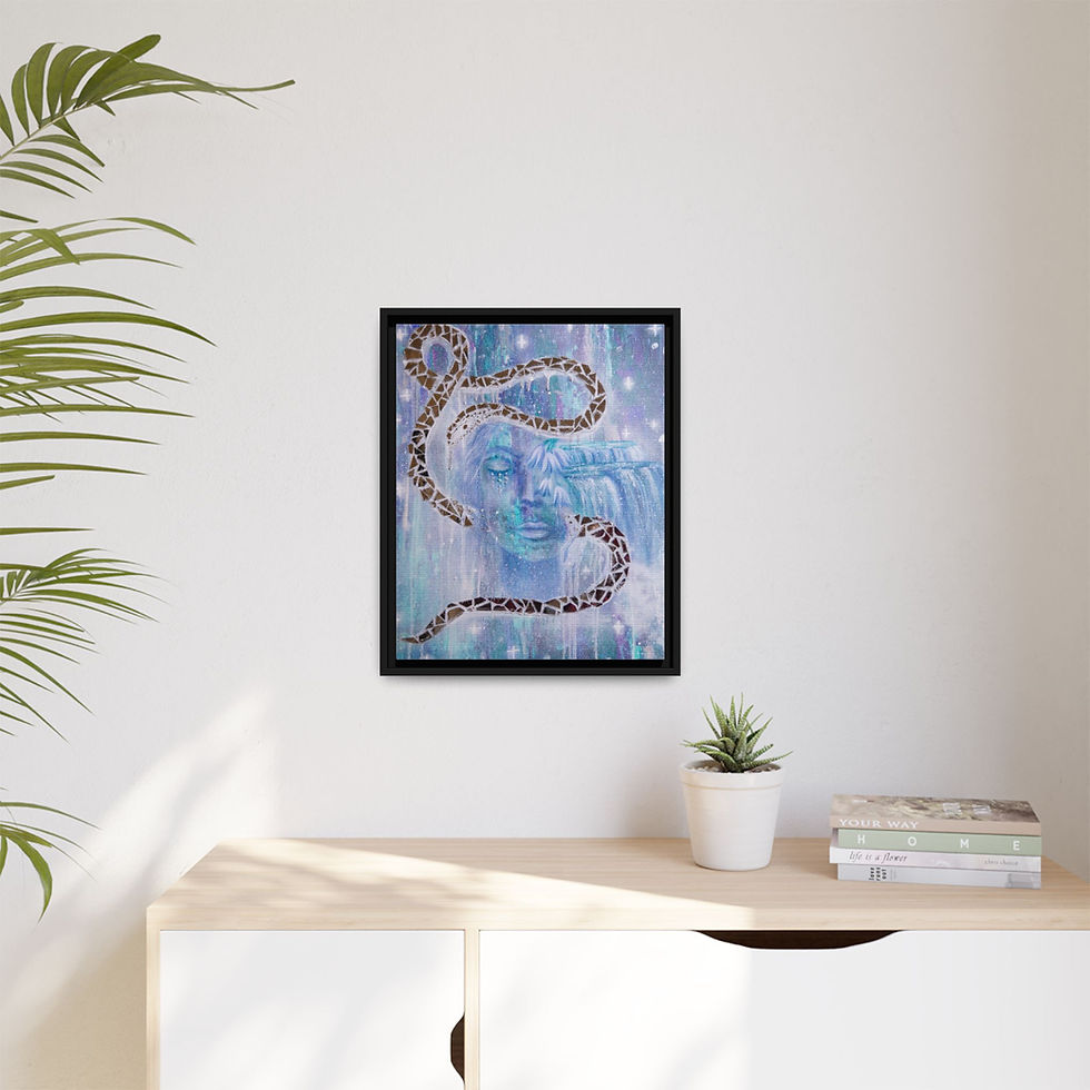 Thumbnail: Shimmer of Soul Canvas Print with Float Frame