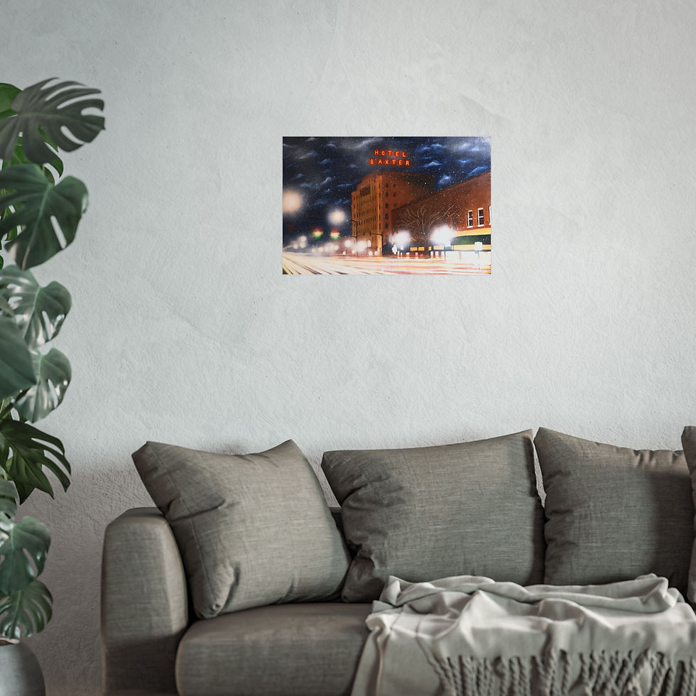 Thumbnail: Hotel Baxter Nocturne - Fine Art Poster