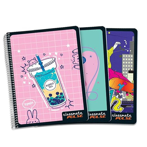 Classmate Pulse 6 Spiral Notebook A4 size 300 pages | Scriba