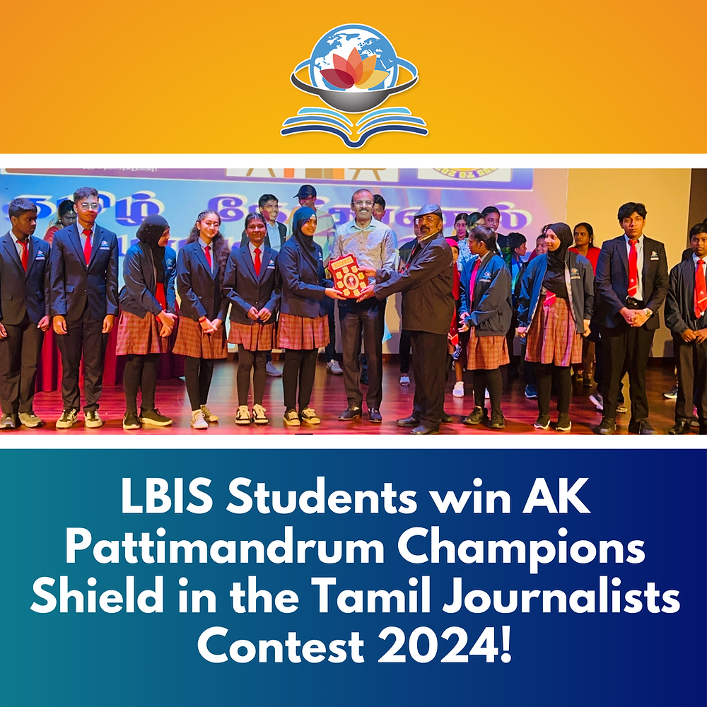 Lotus Bridge Students win AK Pattimandram Champion Shield in Tamil