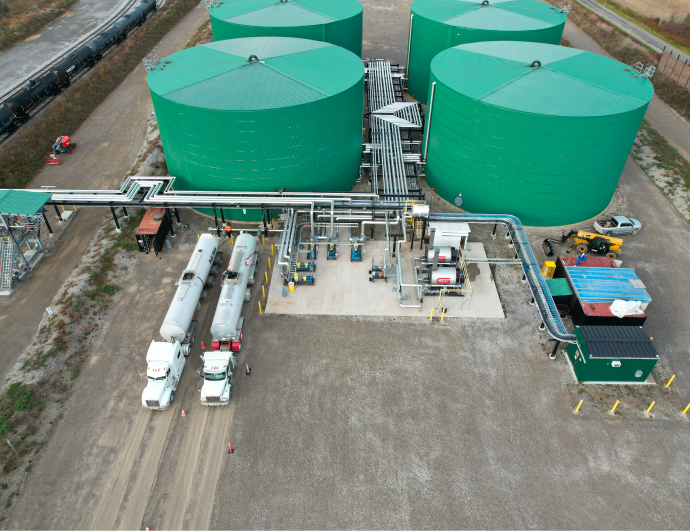 Image (Aerial view of completed and commissioned tank farm facility)