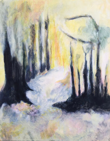 'Spangles in the Sunshine' oil on canvas painting by artist Vivienne Lewin